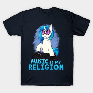 Music is my Religion (Vinyl Scratch) T-Shirt